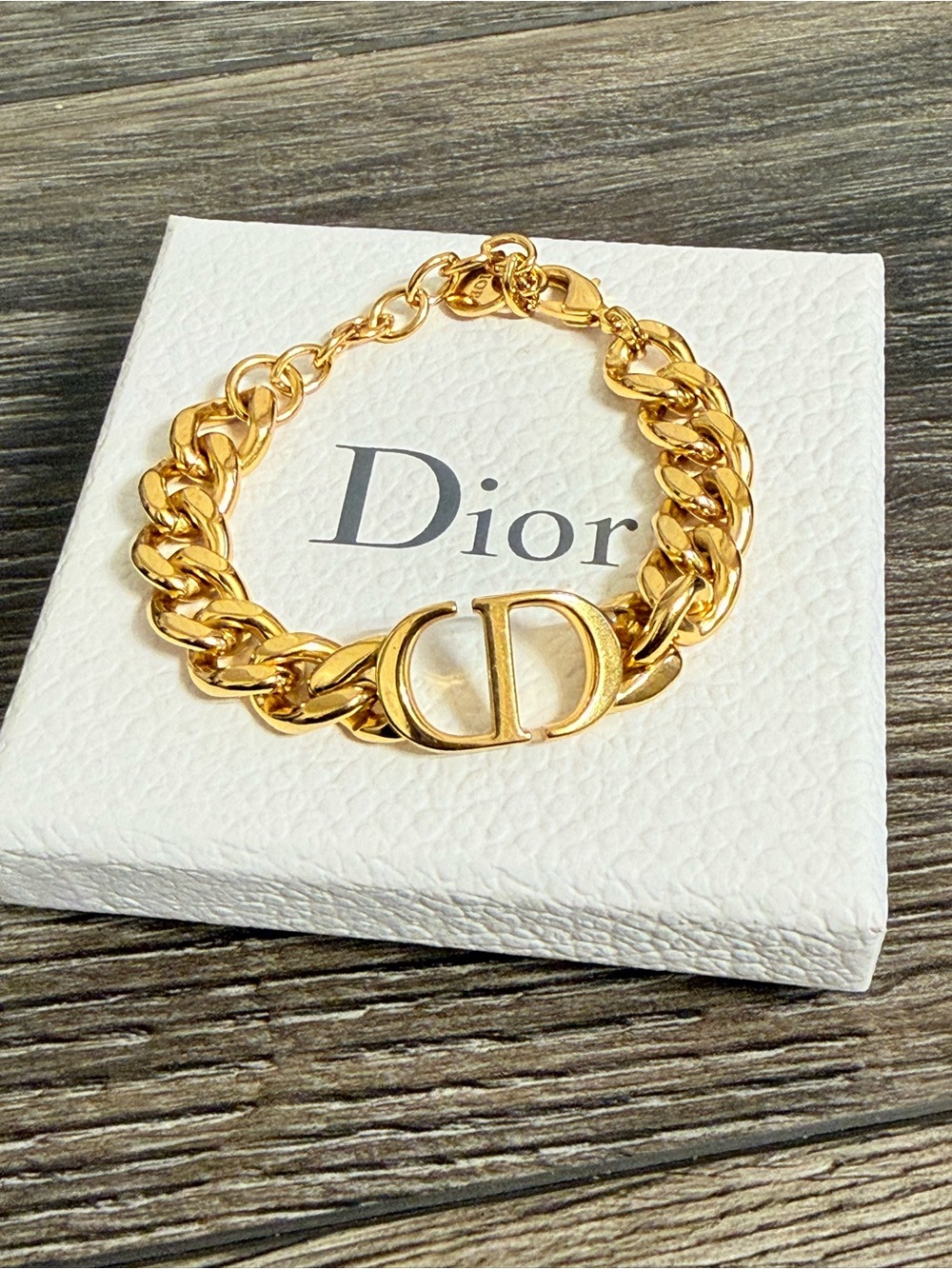 Dior 30 Montaigne Gold Chain Bracelet